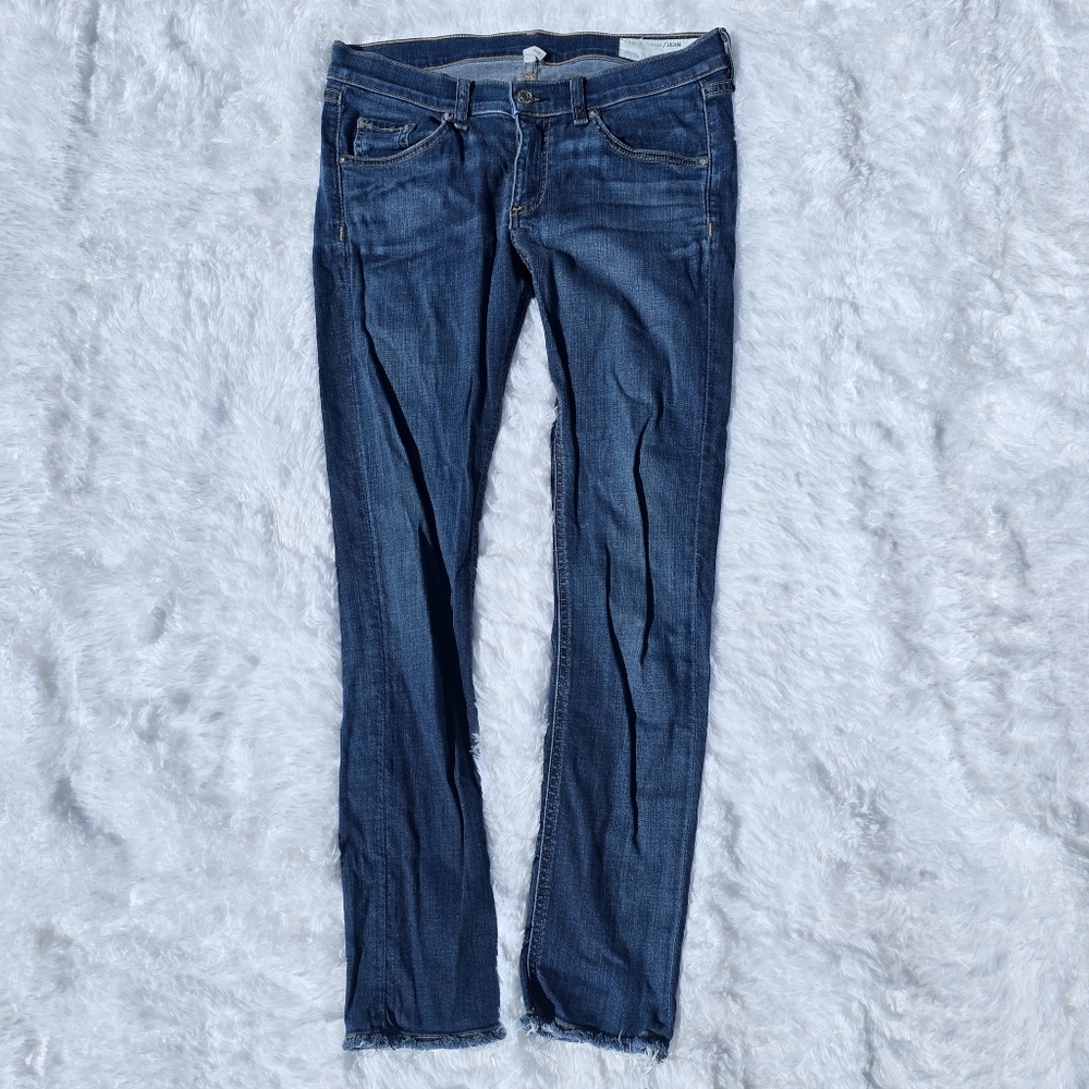 Rag & Bone Capri Medium Wash Blue Denim Jeans Women's Size 27
